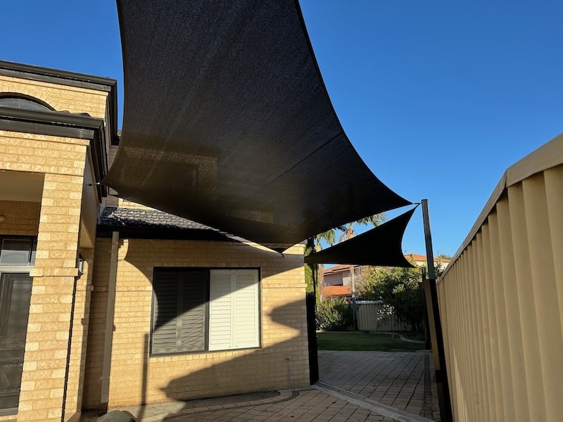Bullcreek Front Entrance Shade Shade Sail for front entrance of residential property in Bullcreek