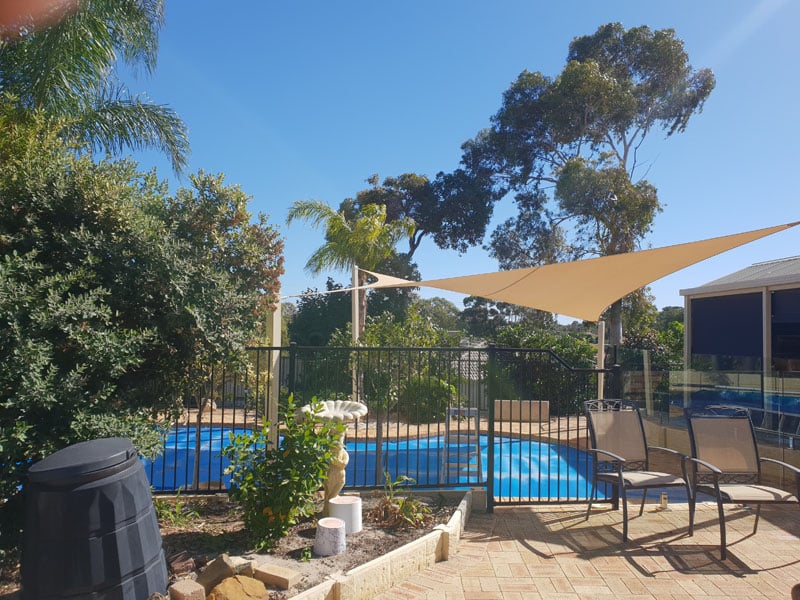 Bullcreek Shade sail over pool