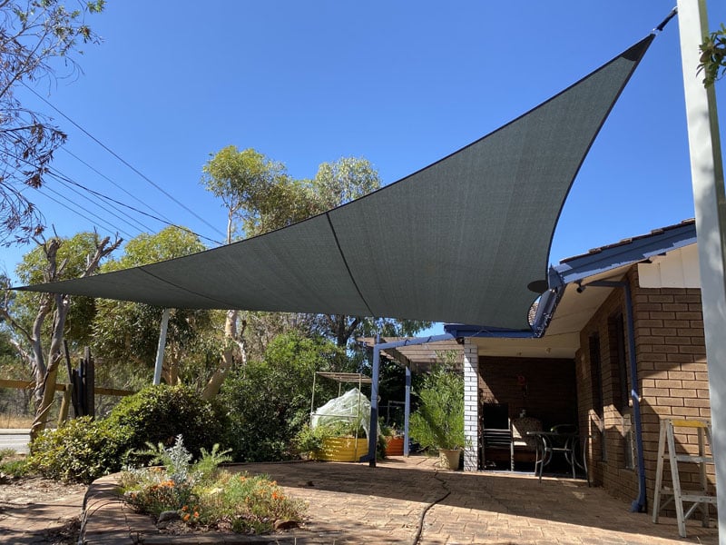 Ferndale Shade sail over courtyard