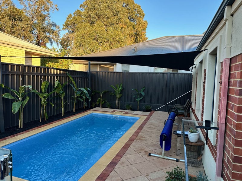 Shelley Sail over Pool